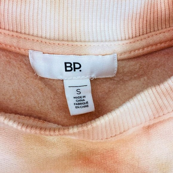 BP. Women's Size S Tie-Dye Long Sleeve Crewneck Kangaroo Pocket Sweatshirt Multi - Picture 3 of 6
